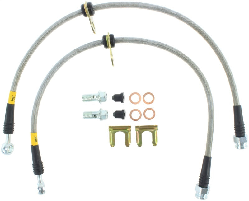 StopTech 05-07 LGT/LGT Spec B Conduites de frein avant en acier inoxydable