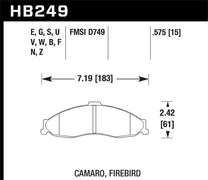 Hawk HB249F.575 HPS Street Brake Pads