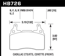 Hawk Plaquettes de frein avant Chevrolet Corvette DTC-60 2014