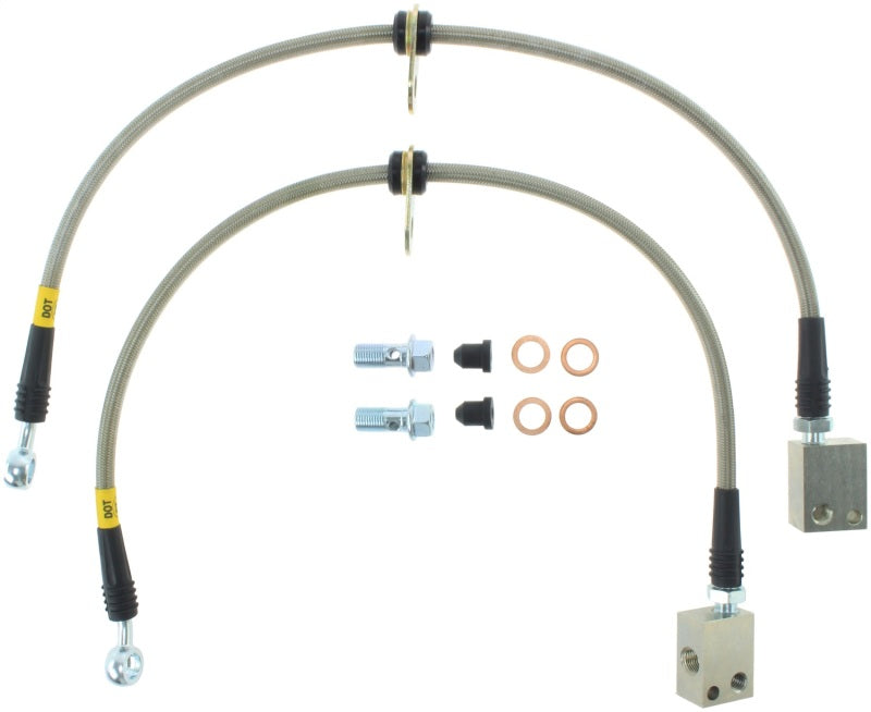 StopTech 07-08 Conduites de frein en acier inoxydable Honda Fit
