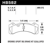 Hawk HB582U.660 DTC-70 Compound Brake Pads