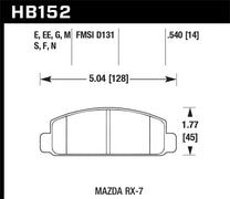 Plaquettes de frein avant Hawk Mazda RX-7 HPS Street