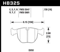 Hawk 04-06 BMW X5 3.0i/4.4i HPS 5.0 Street Plaquettes de frein avant